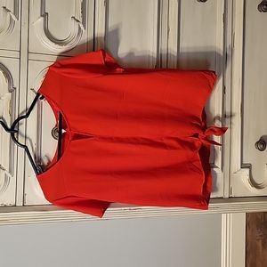 Red orange blouse